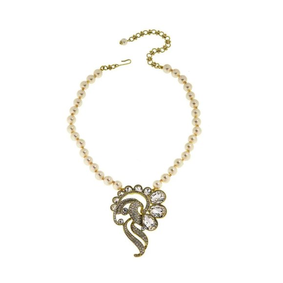 Heidi Daus Jewelry - Heidi Daus "Night at Opera" Cream Color Beaded Necklace 17-1/2"